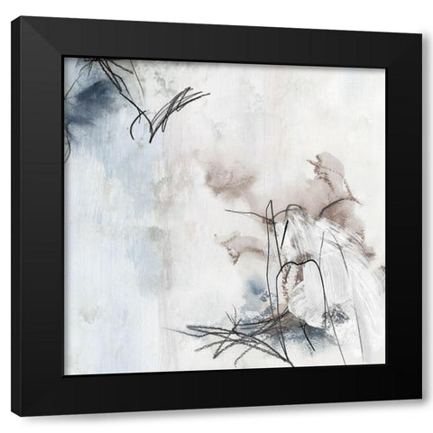 Leda and the Swan Black Modern Wood Framed Art Print with Double Matting by PI Studio