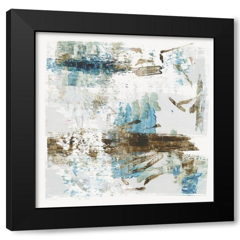 Into Air Black Modern Wood Framed Art Print with Double Matting by PI Studio