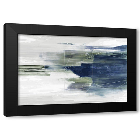 Fading Forms Black Modern Wood Framed Art Print by PI Studio