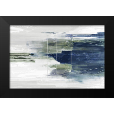 Fading Forms Black Modern Wood Framed Art Print by PI Studio