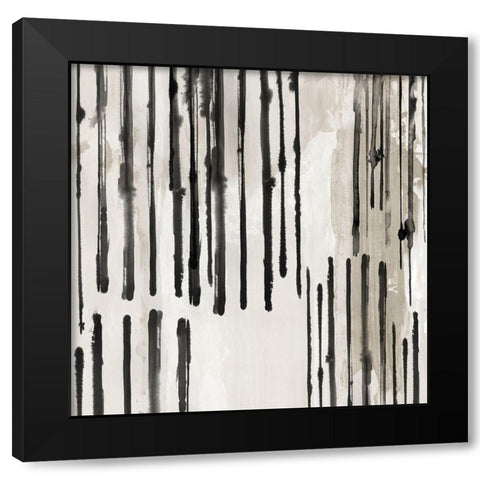 Linearity II Black Modern Wood Framed Art Print with Double Matting by PI Studio