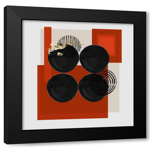 Fading Forms I Black Modern Wood Framed Art Print by PI Studio