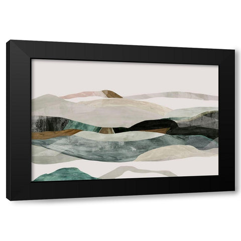 Winter in the Mountains  Black Modern Wood Framed Art Print with Double Matting by PI Studio