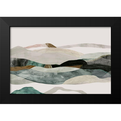 Winter in the Mountains  Black Modern Wood Framed Art Print by PI Studio