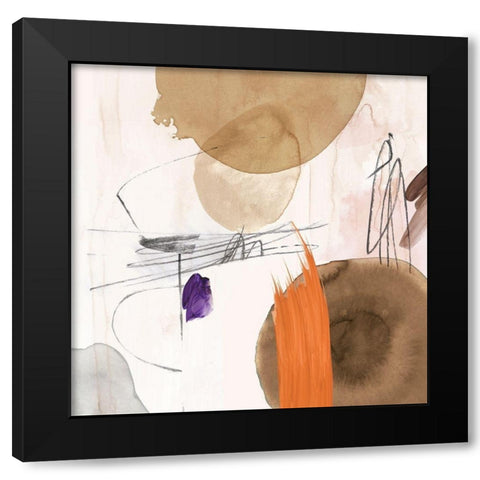 Velvet At Dusk II Black Modern Wood Framed Art Print with Double Matting by PI Studio