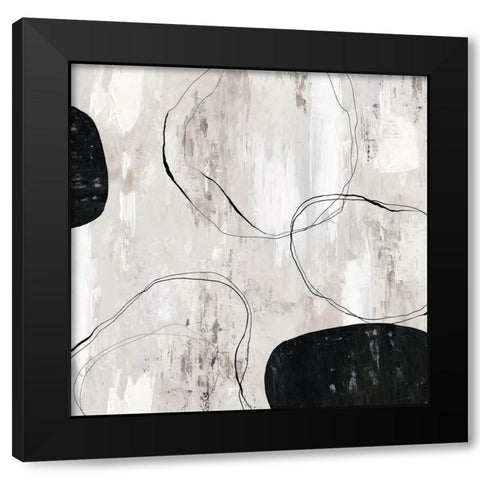 Falling Stones  Black Modern Wood Framed Art Print by PI Studio