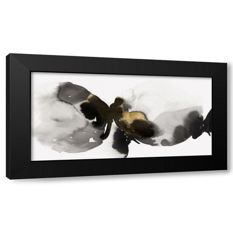 Flowing Rythm II Black Modern Wood Framed Art Print with Double Matting by PI Studio