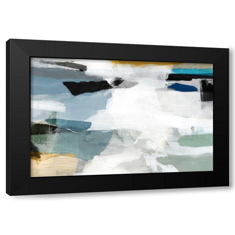 Brush Formation II Black Modern Wood Framed Art Print with Double Matting by PI Studio