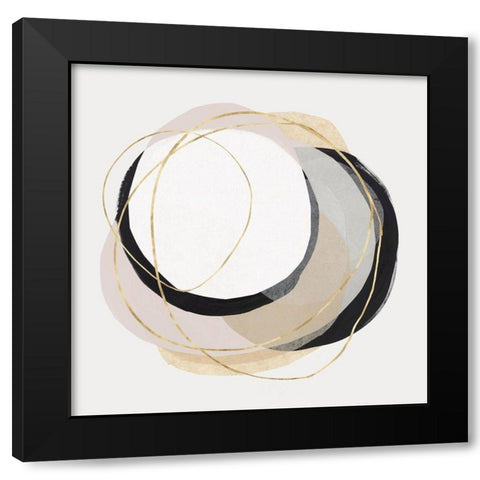 Ring of Gold I  Black Modern Wood Framed Art Print by PI Studio