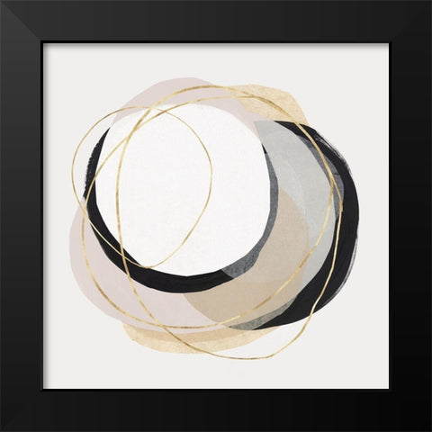 Ring of Gold I  Black Modern Wood Framed Art Print by PI Studio