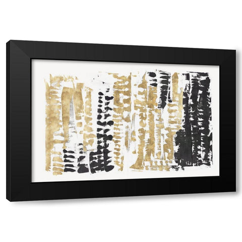 Aureate I  Black Modern Wood Framed Art Print with Double Matting by PI Studio