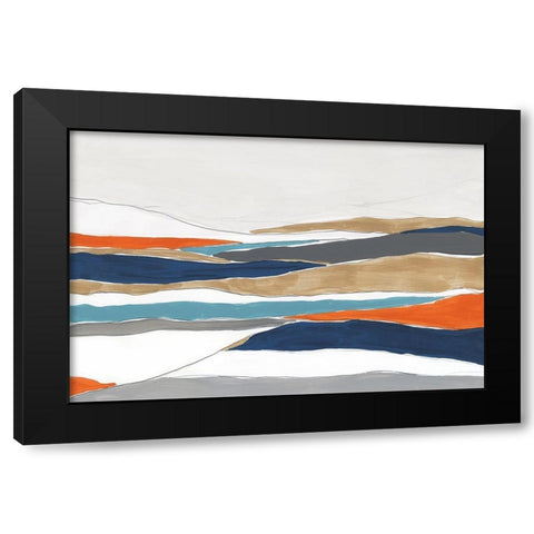 Orange Rolling Hills I  Black Modern Wood Framed Art Print by PI Studio