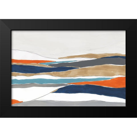 Orange Rolling Hills I  Black Modern Wood Framed Art Print by PI Studio