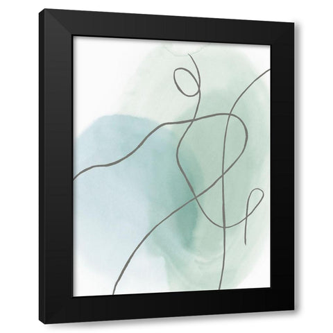 Follow Green I  Black Modern Wood Framed Art Print by PI Studio