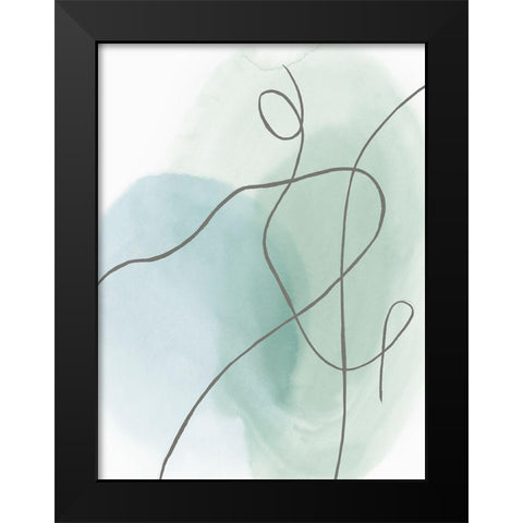 Follow Green I  Black Modern Wood Framed Art Print by PI Studio