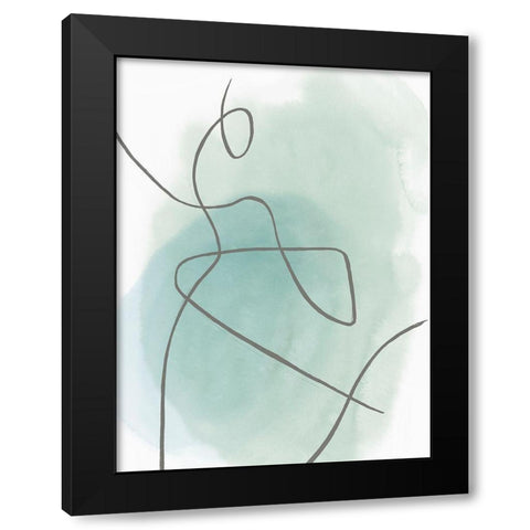 Follow Green II Black Modern Wood Framed Art Print by PI Studio