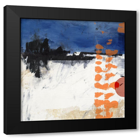 Midnight Rise II Black Modern Wood Framed Art Print with Double Matting by PI Studio