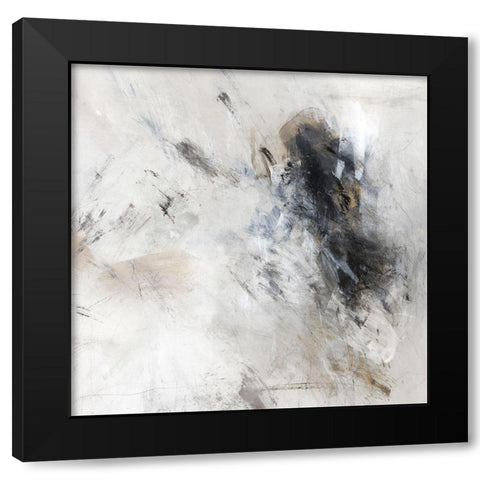 Sketch Lines II Black Modern Wood Framed Art Print with Double Matting by PI Studio
