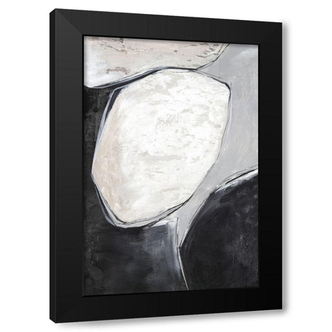 Falling Rocks I  Black Modern Wood Framed Art Print with Double Matting by PI Studio