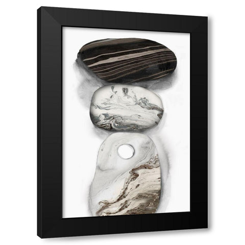 Majestic Rocks I  Black Modern Wood Framed Art Print with Double Matting by PI Studio