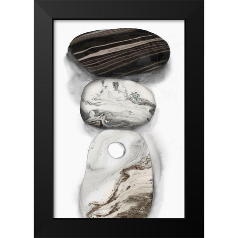 Majestic Rocks I  Black Modern Wood Framed Art Print by PI Studio