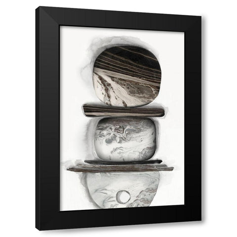 Majestic Rocks II Black Modern Wood Framed Art Print by PI Studio