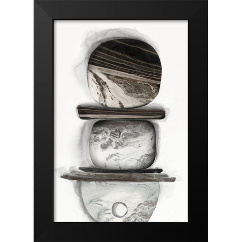 Majestic Rocks II Black Modern Wood Framed Art Print by PI Studio