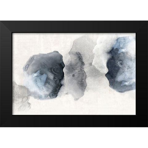 Crackled Blue Rocks  Black Modern Wood Framed Art Print by PI Studio