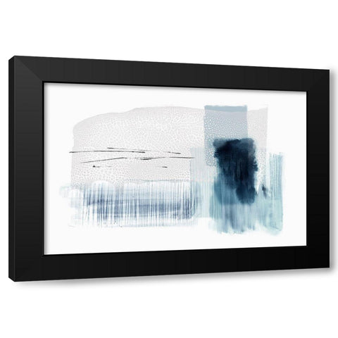 Sheets of Blue I  Black Modern Wood Framed Art Print with Double Matting by PI Studio