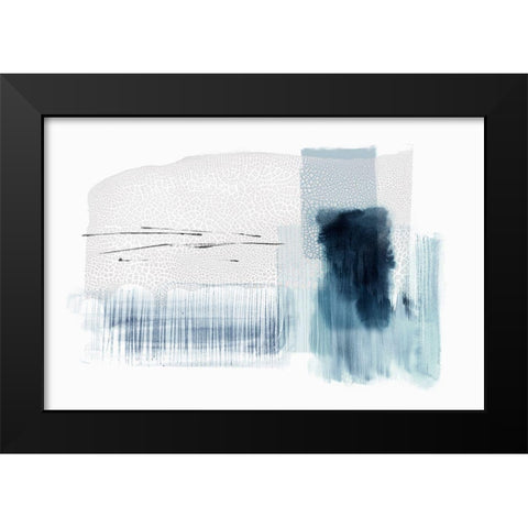 Sheets of Blue I  Black Modern Wood Framed Art Print by PI Studio