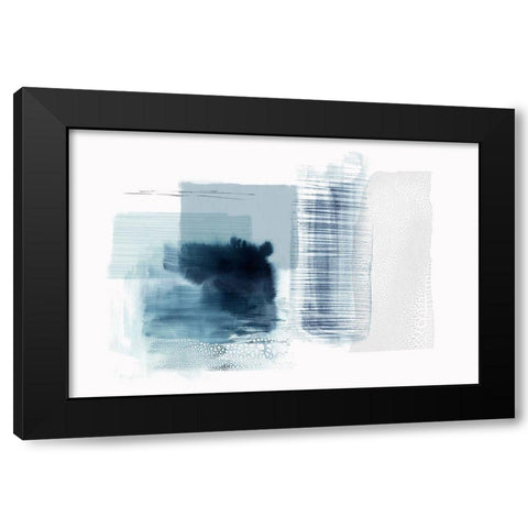 Sheets of Blue II Black Modern Wood Framed Art Print by PI Studio