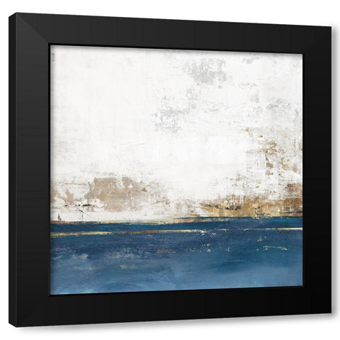 Golden Horizon I  Black Modern Wood Framed Art Print with Double Matting by PI Studio