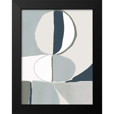 Speculate I Blue Version Black Modern Wood Framed Art Print by PI Galerie