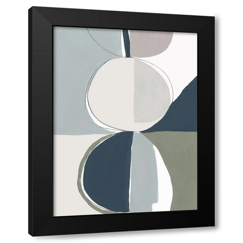 Speculate II Blue Version Black Modern Wood Framed Art Print by PI Galerie