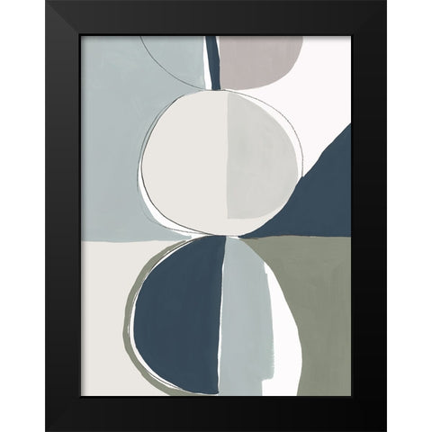 Speculate II Blue Version Black Modern Wood Framed Art Print by PI Galerie