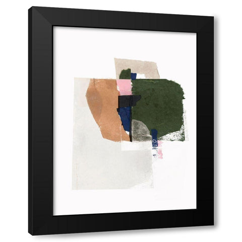 Patchwork Pieces I  Black Modern Wood Framed Art Print with Double Matting by PI Studio