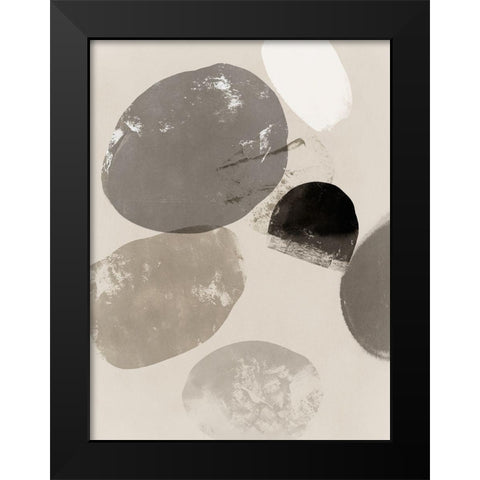 Floating Rocks II Black Modern Wood Framed Art Print by PI Studio