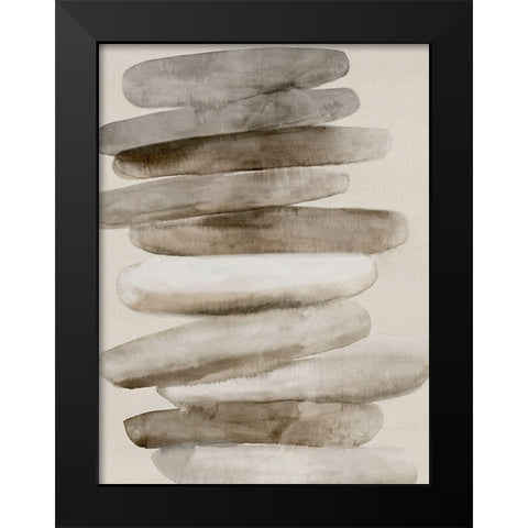 Stacked Rocks I Black Modern Wood Framed Art Print by PI Studio
