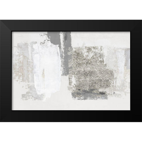 Silver Slate  Black Modern Wood Framed Art Print by PI Studio