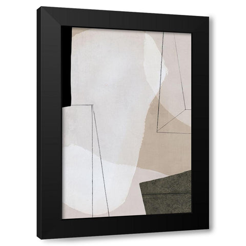 Transparent I  Black Modern Wood Framed Art Print with Double Matting by PI Studio