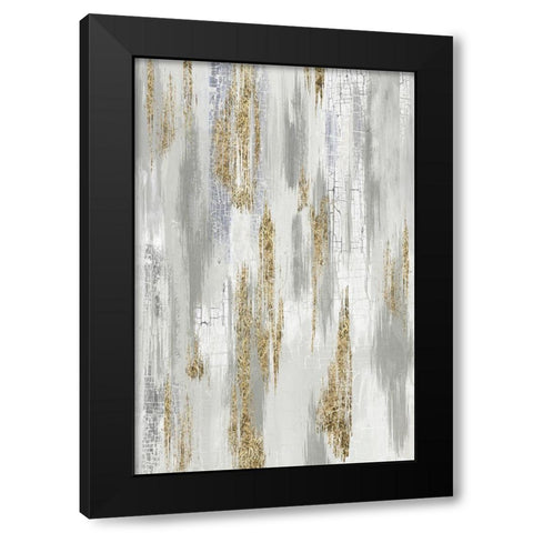 Flooding Gold I  Black Modern Wood Framed Art Print with Double Matting by PI Studio