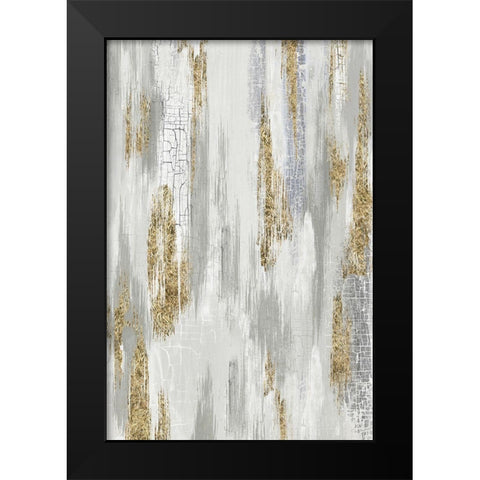 Flooding Gold II Black Modern Wood Framed Art Print by PI Studio