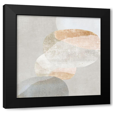 Pile Up II Black Modern Wood Framed Art Print by PI Studio