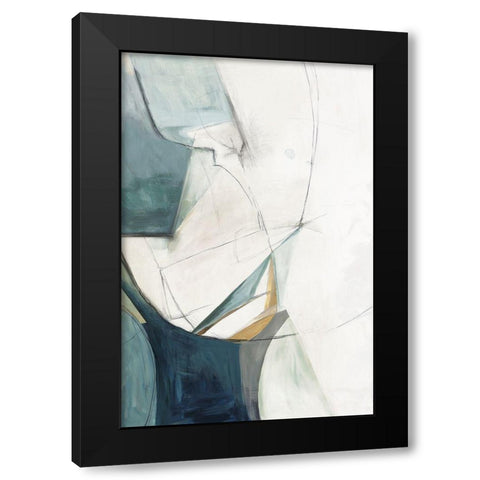 Merging I  Black Modern Wood Framed Art Print with Double Matting by PI Studio