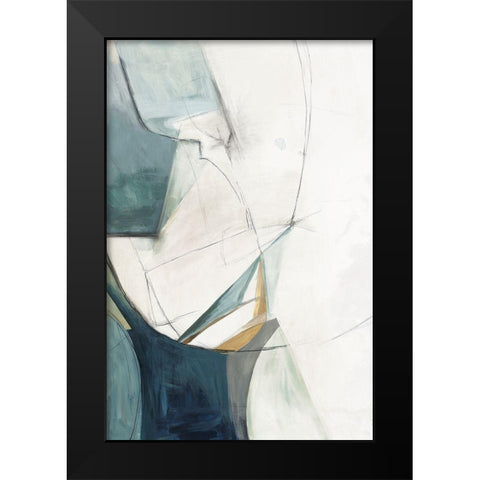 Merging I  Black Modern Wood Framed Art Print by PI Studio