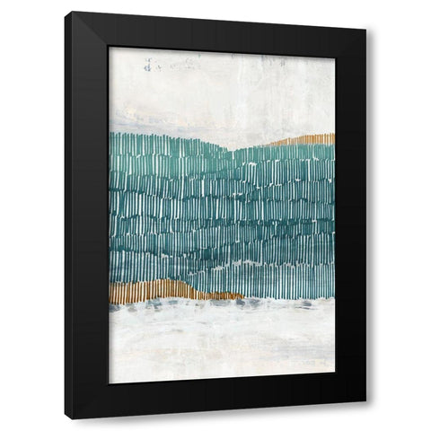 Ocean Park II Black Modern Wood Framed Art Print with Double Matting by PI Studio