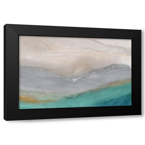 Ocean Drive  Black Modern Wood Framed Art Print with Double Matting by PI Studio