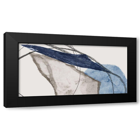 Flowing Togther  Black Modern Wood Framed Art Print with Double Matting by PI Studio