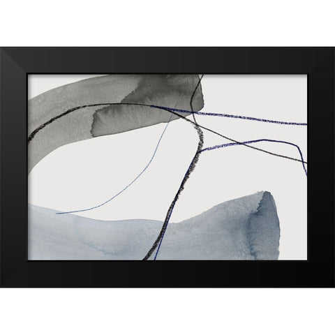 Wrapped I Black Modern Wood Framed Art Print by PI Studio