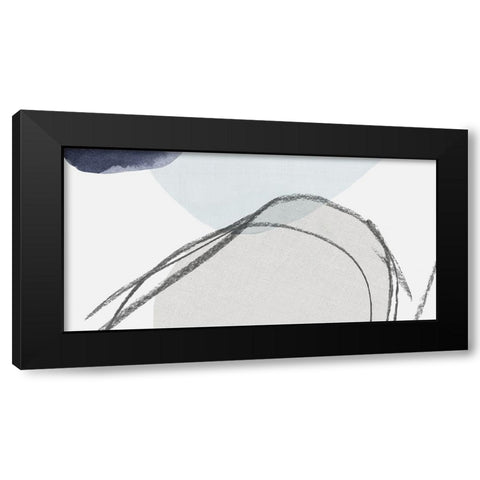 Scribbles I Black Modern Wood Framed Art Print with Double Matting by PI Studio